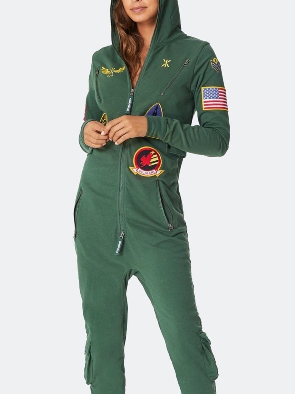 Onepiece aviator onesie jungle green